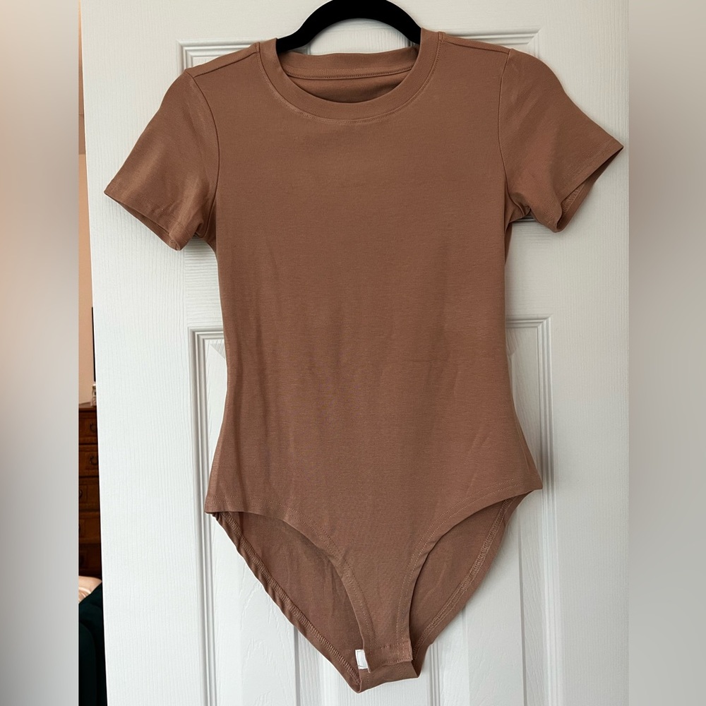 Tan T-Short Bodysuit